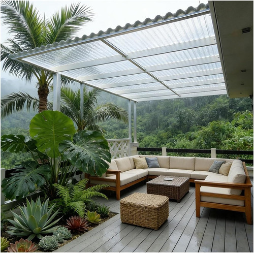 Clear polycarbonate roofing - clear,